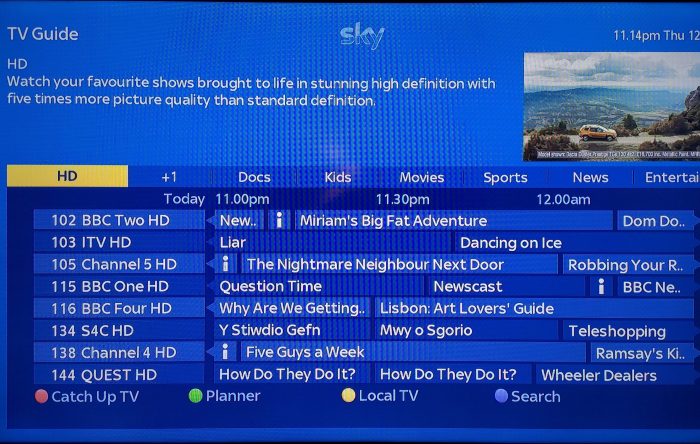 Ditching Sky. What youre left with after the subscription ends..