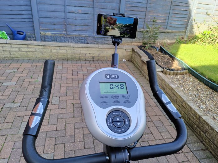 Home Active   Stay at home, but stay healthy. Adding a screen to an old exercise bike!