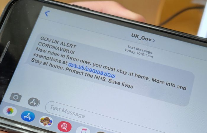 Coronavirus   Emergency government texts being sent