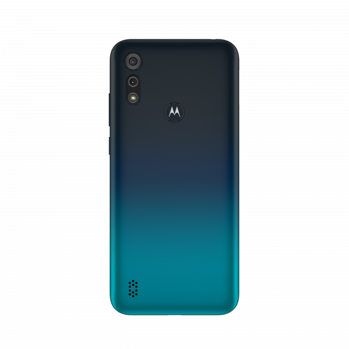 moto E6 S ROW Peacock Blue BACKSIDE