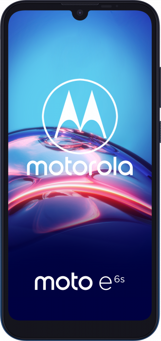 moto E6 S ROW Peacock Blue FRONT SIDE