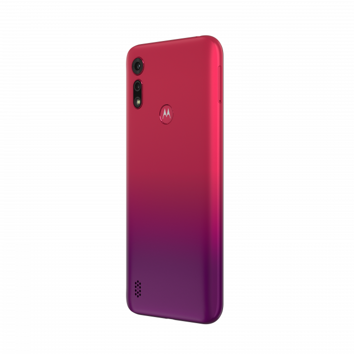 moto E6 S ROW SunriseRed DYN BACKSIDE LEFT