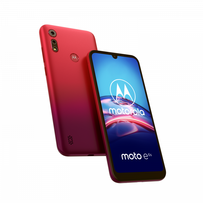 moto E6 S ROW SunriseRed PDP HERO