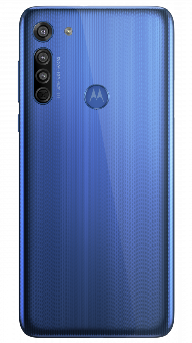 moto g8 ROW Neon Blue BACKSIDE