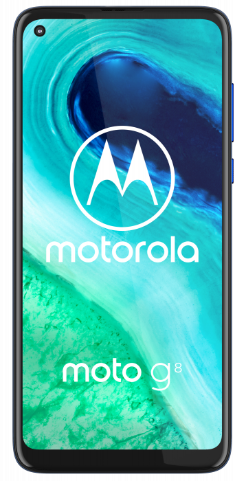 moto g8 ROW Neon Blue FRONTSIDE