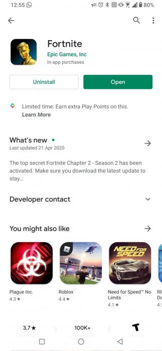 Fortnite متوفر أخيرًا على Google Play 1