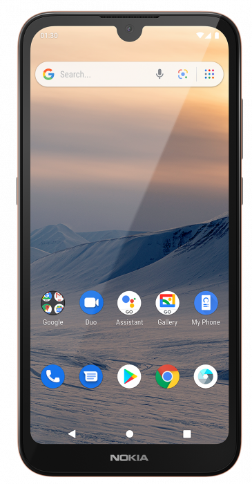 Nokia 1.3 SAND FRONT HS SS PNG