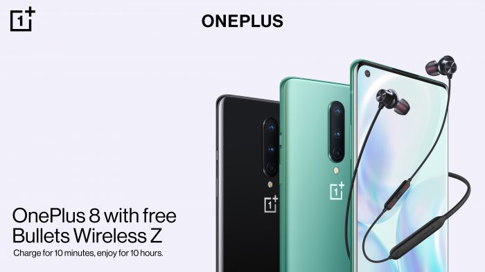 Free OnePlus Wireless Z Bullets when you get a OnePlus 8