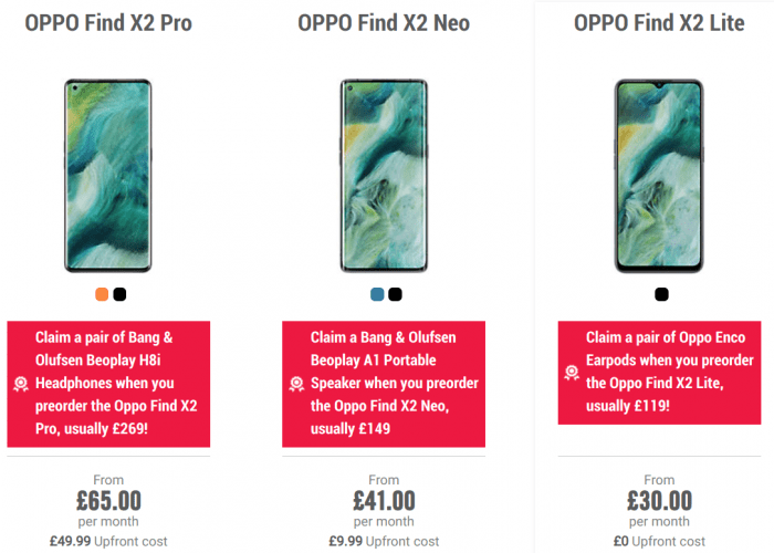 Carphone Warehouse announce pre orders for new Oppo phones