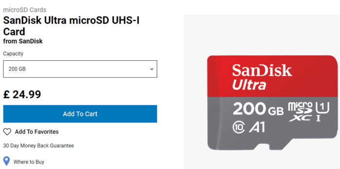 Massive 200GB microSD card for really not that much