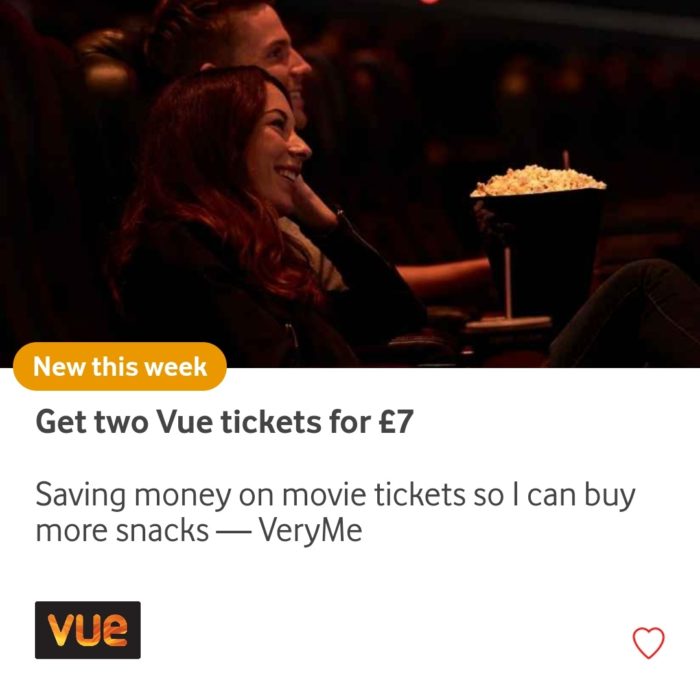 VeryMe brings two cinema ticket deal back