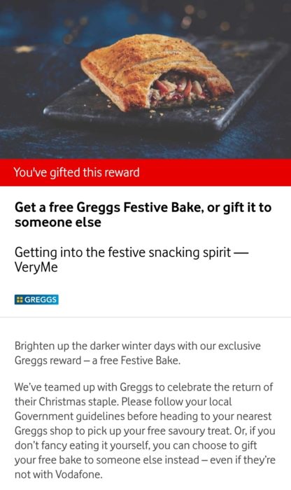 Get yourself free Festive Bake from Greggs