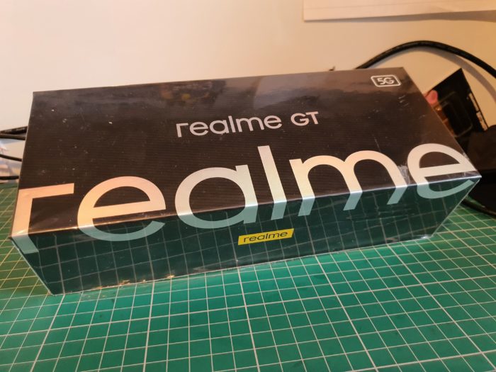 Realme GT 5G in the building
