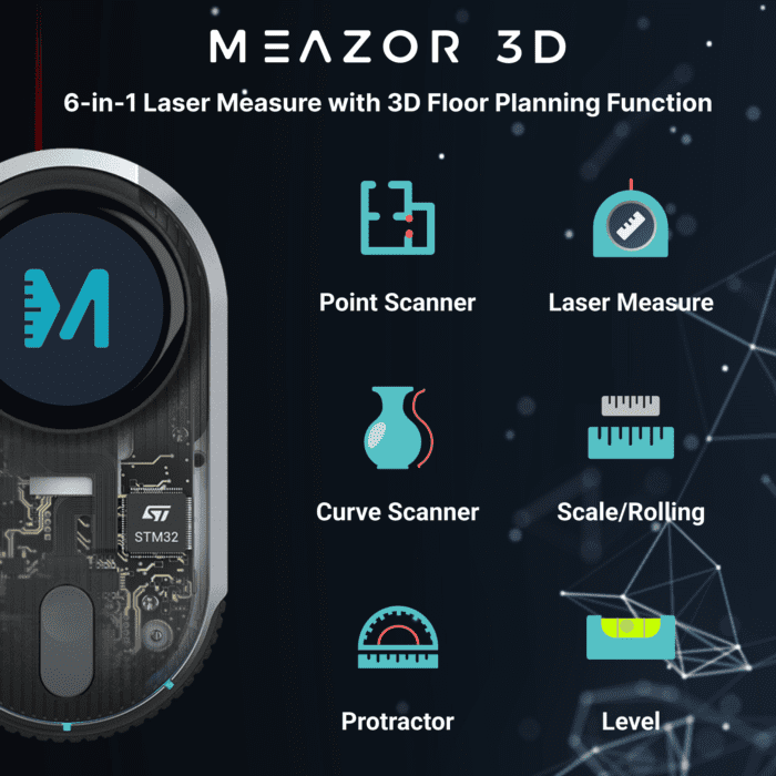 HOZO Design launches MEAZOR 3D   the world’s most compact 6 in 1 multifunctional laser measurer, with cutting edge 3D floor planning function