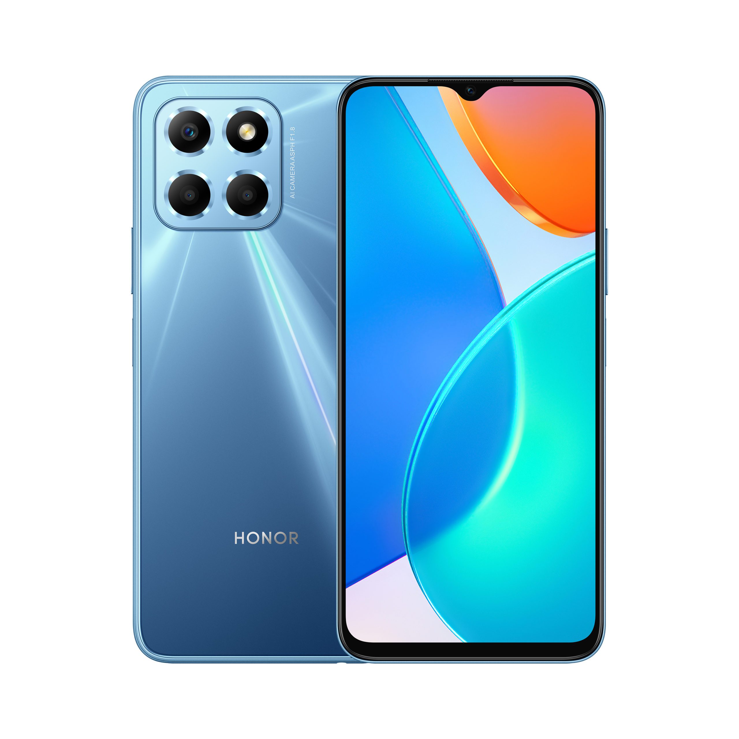 HONOR X6 blue front rear Coolsmartphone
