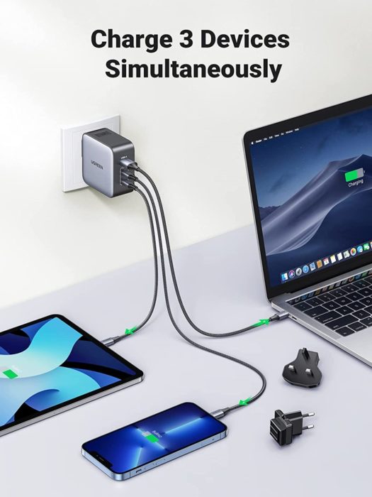 Ugreen launches its 65W Nexode GaN USB C 3 Port Wall Charger with US, UK and EU Plug