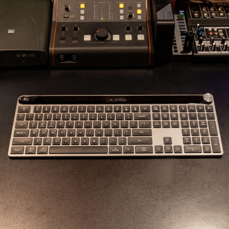 JLab unveils its Epic Wireless keyboard with multi device connectivity.