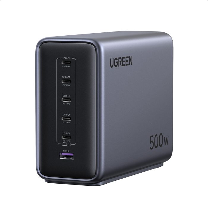 UGREEN Launches the World’s First 500W GaN Desktop Charger with Six Port Fast Charging.