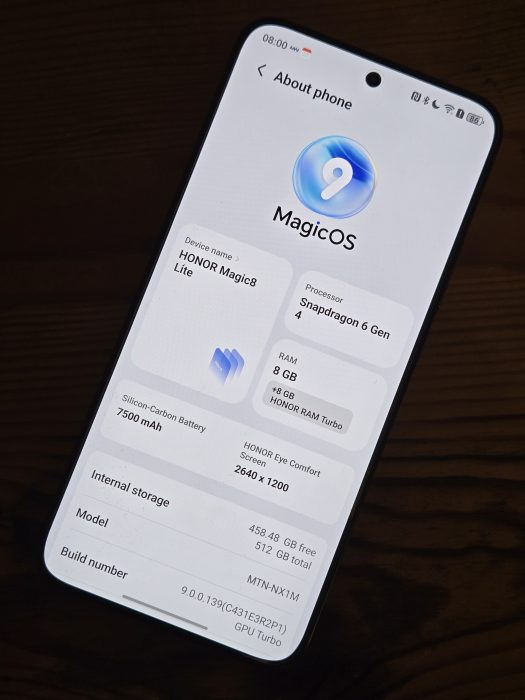 HONOR Magic 8 Lite Review.